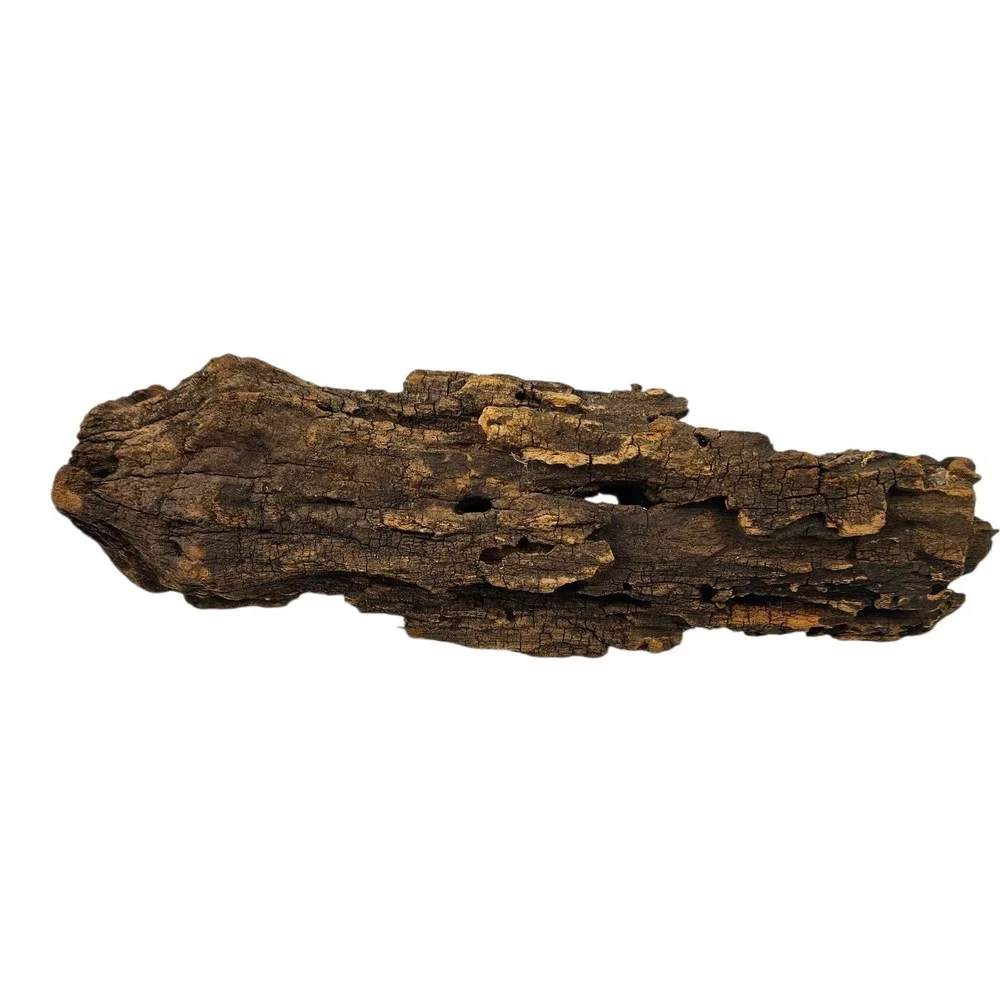 Vintage Nativity Scene Display on Natural‎ Bark Wood Log with Figurines Decor